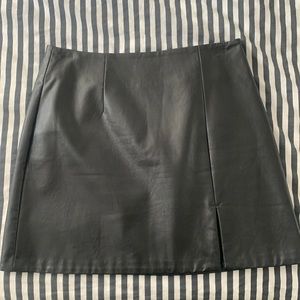 Pleather mini skirt